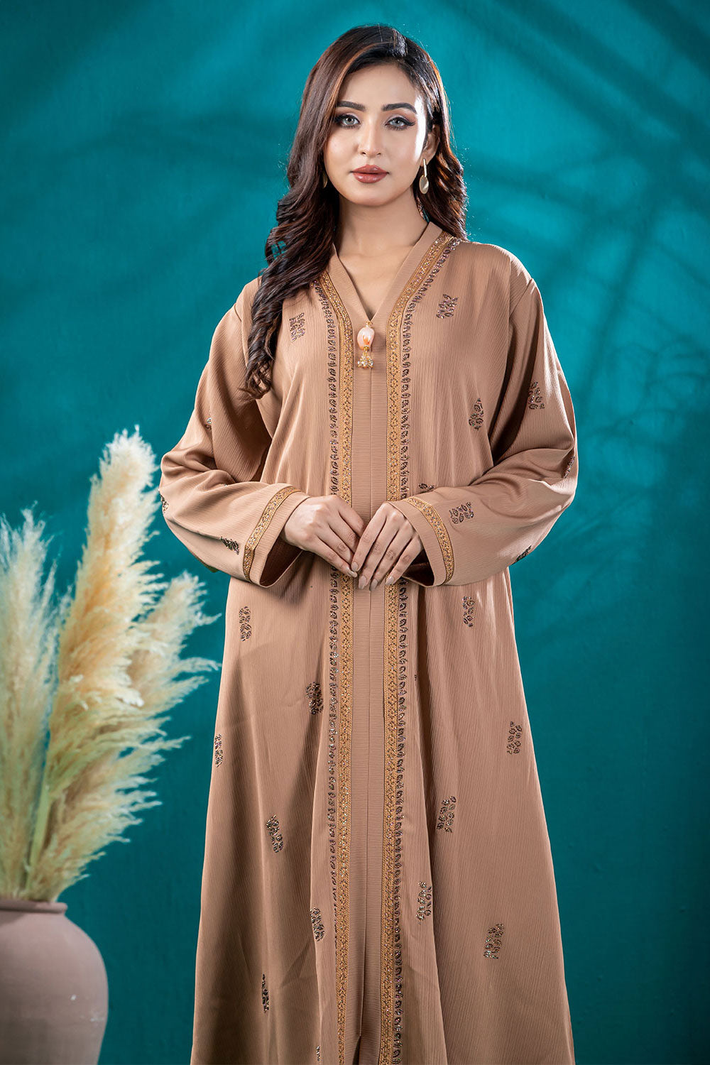 Luxurious Borka with Embroidery & Stone Work